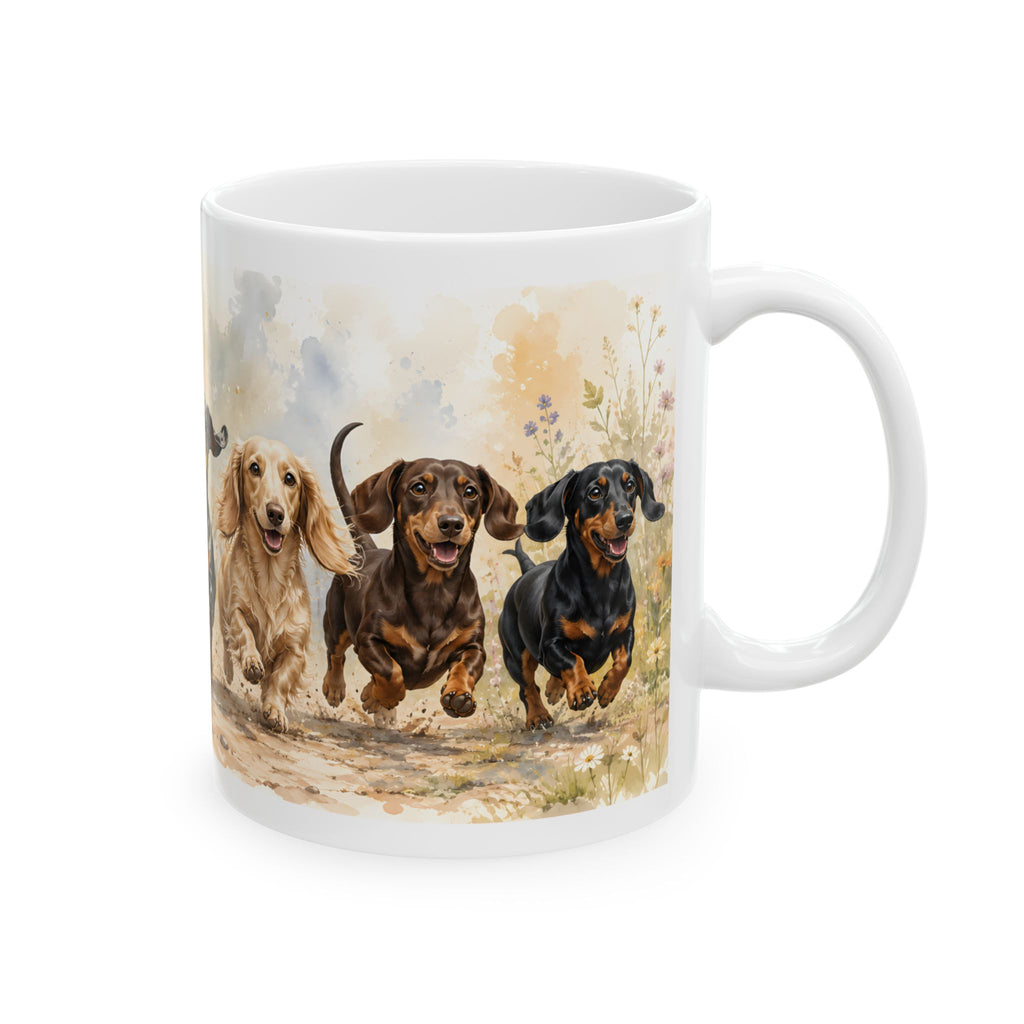 Sausage Run Ceramic Coffee Mug