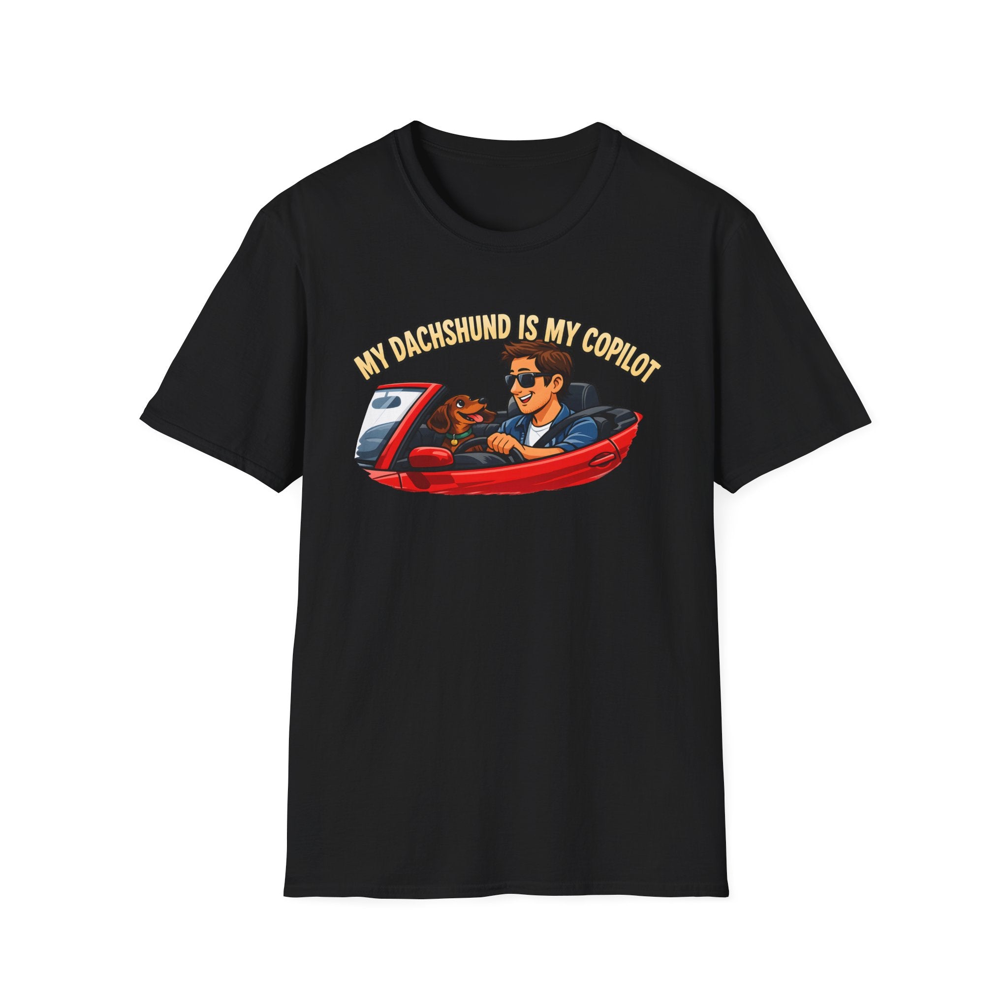 My Dachshund Is My Copilot Men's T-Shirt