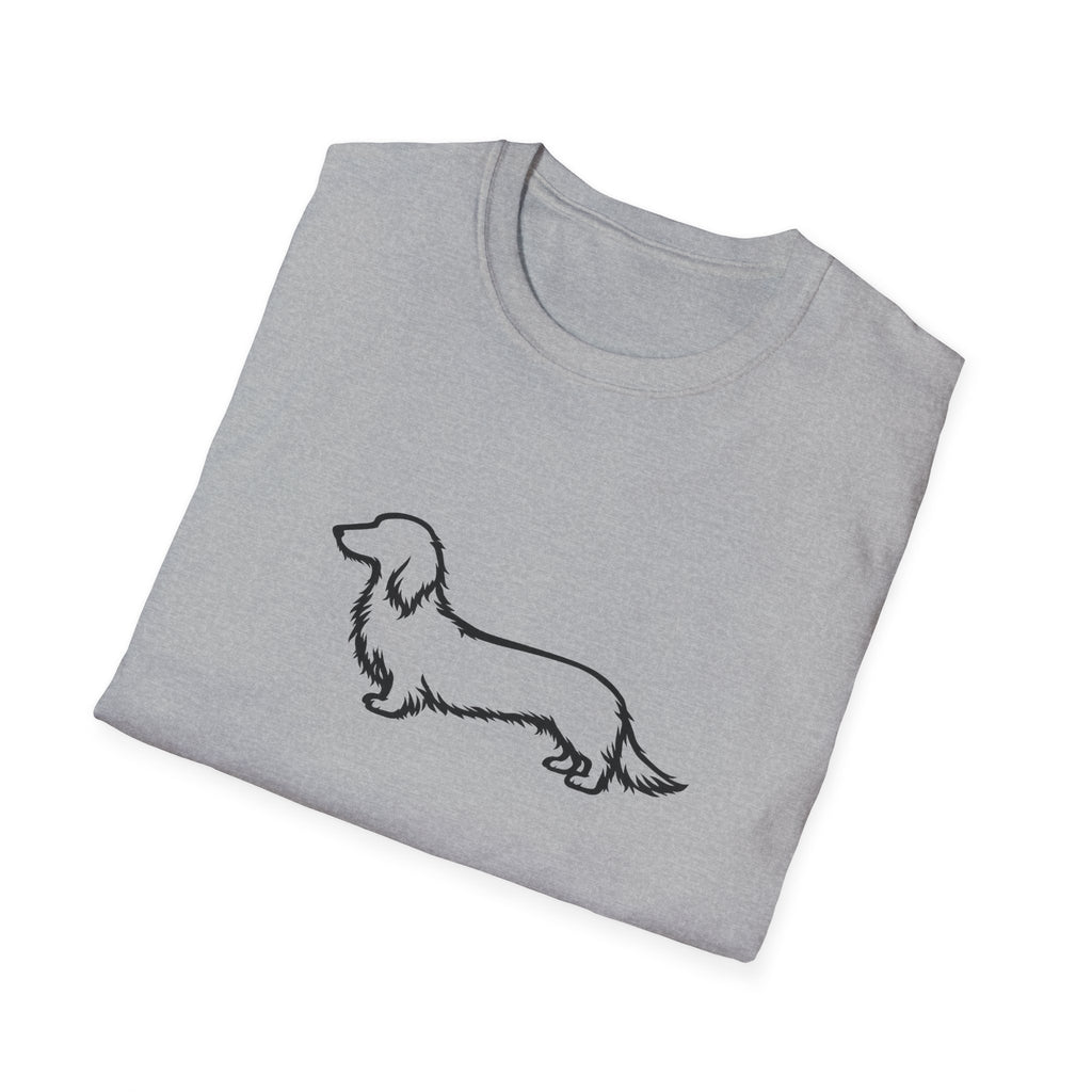 Long Hair Dachshund Silhouette T-Shirt
