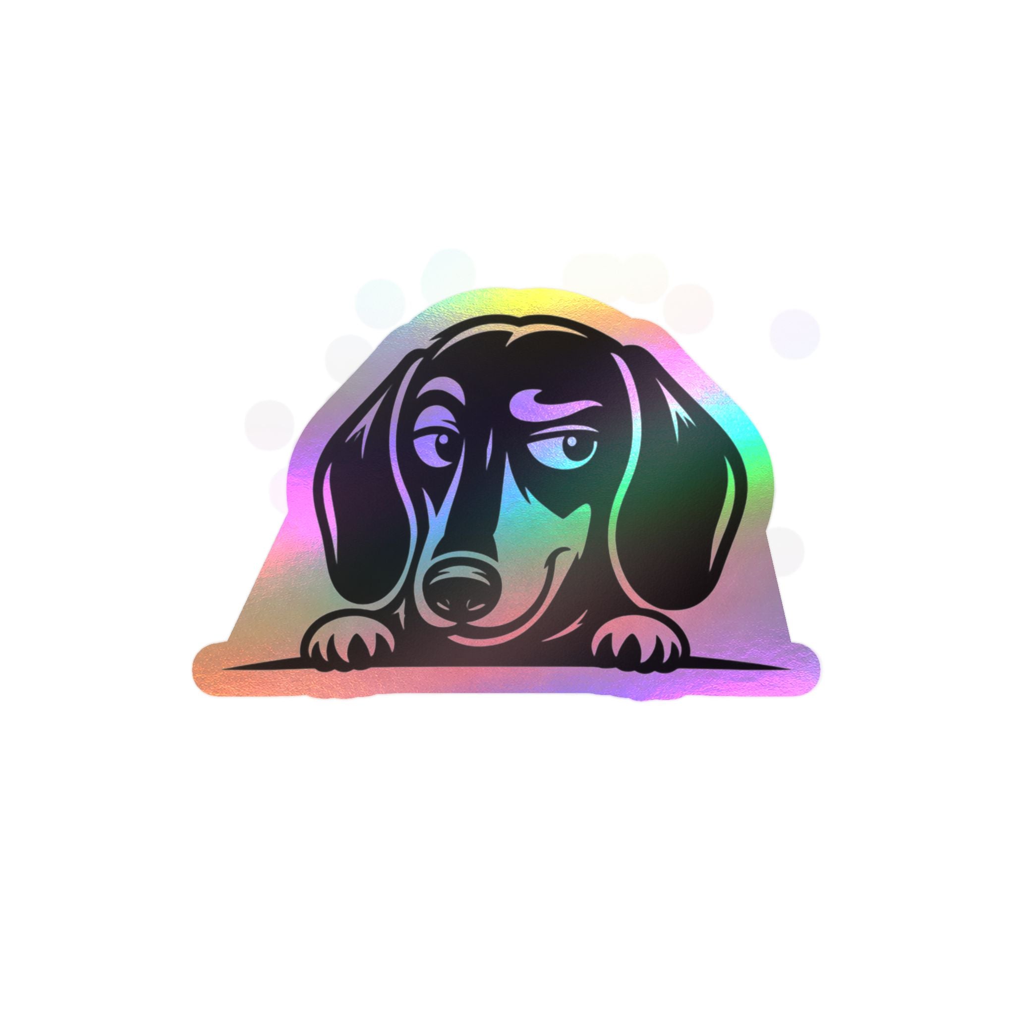 Dachshund Peaking Vinyl Decal