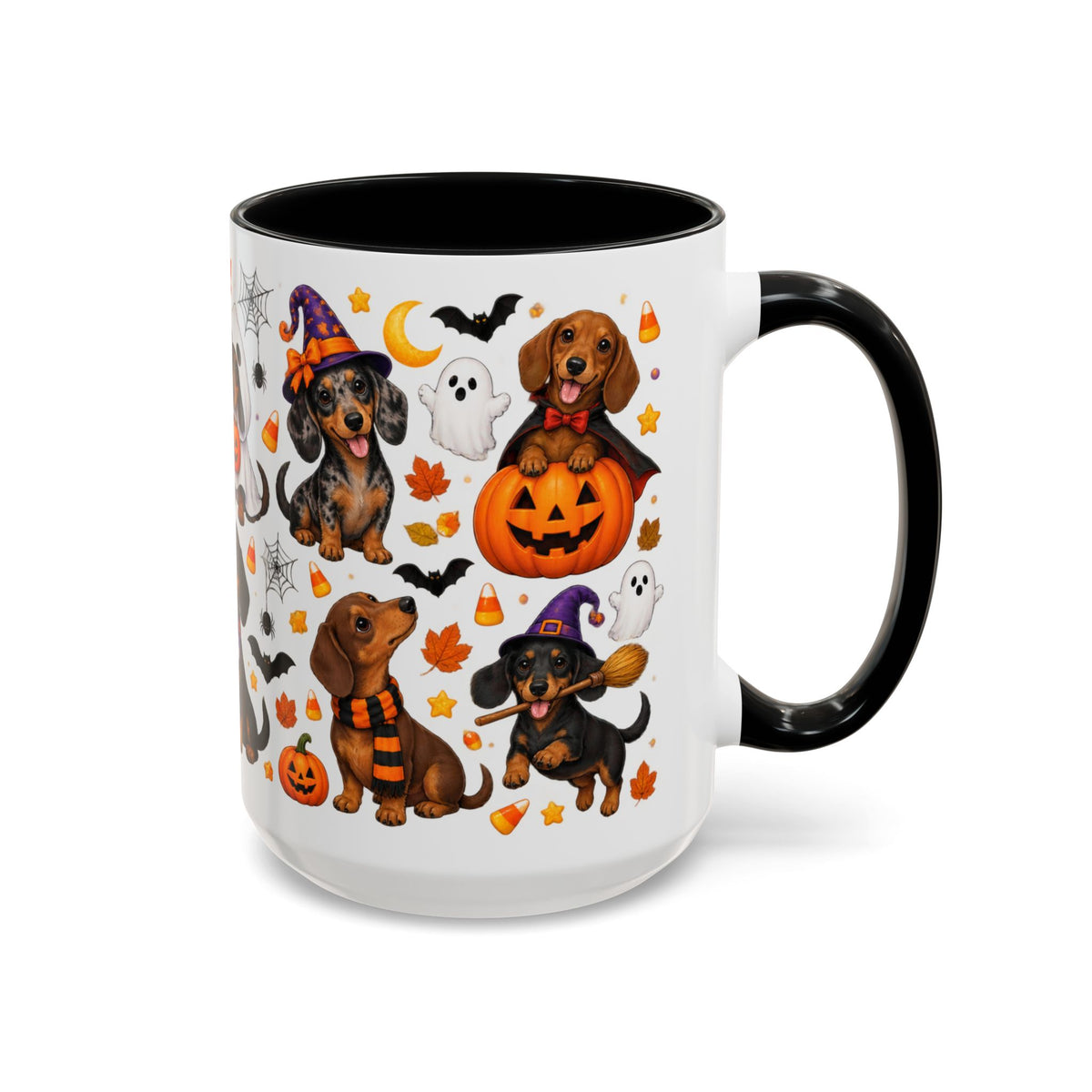 Dachshunds In Halloween Costumes Accent Coffee Mug