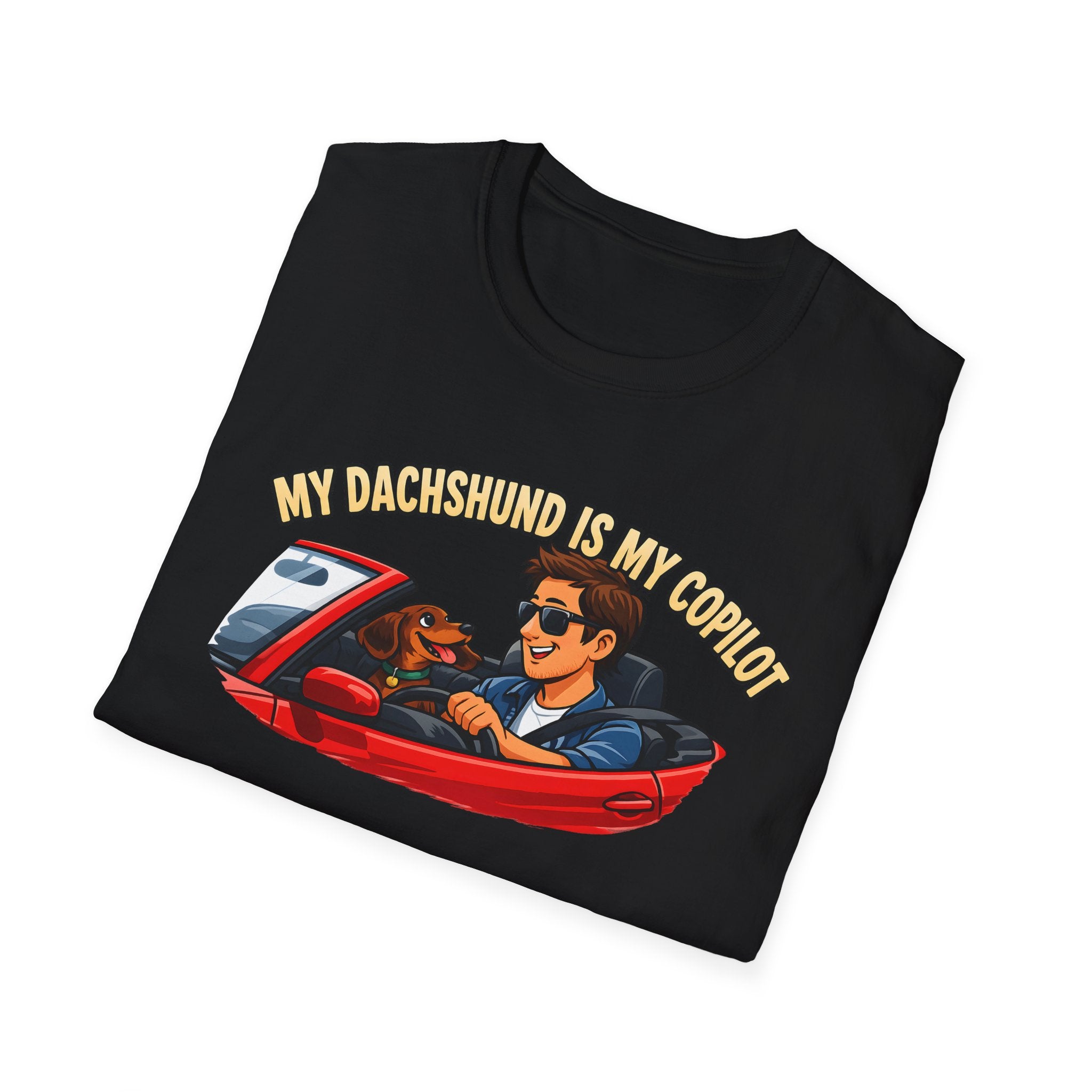 My Dachshund Is My Copilot Men's T-Shirt