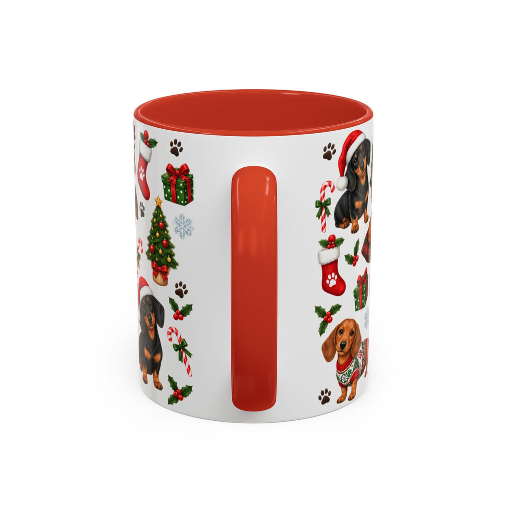 Dachshunds' Festive Christmas Activities Accent Coffee Mug