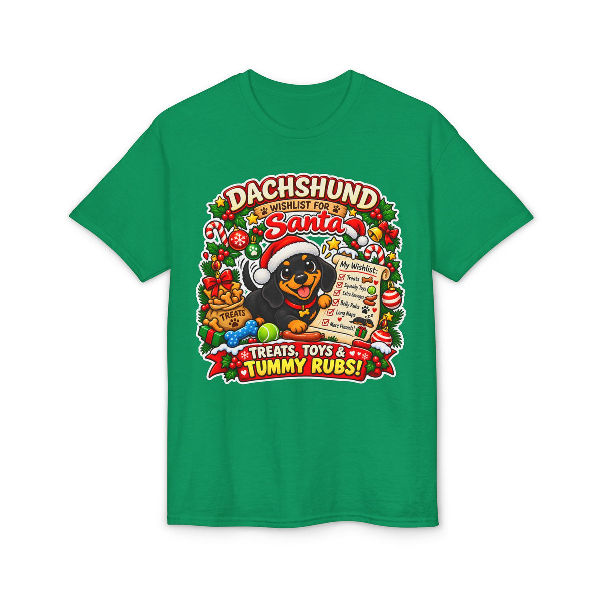Dachshund Wishlist For Santa T-Shirt