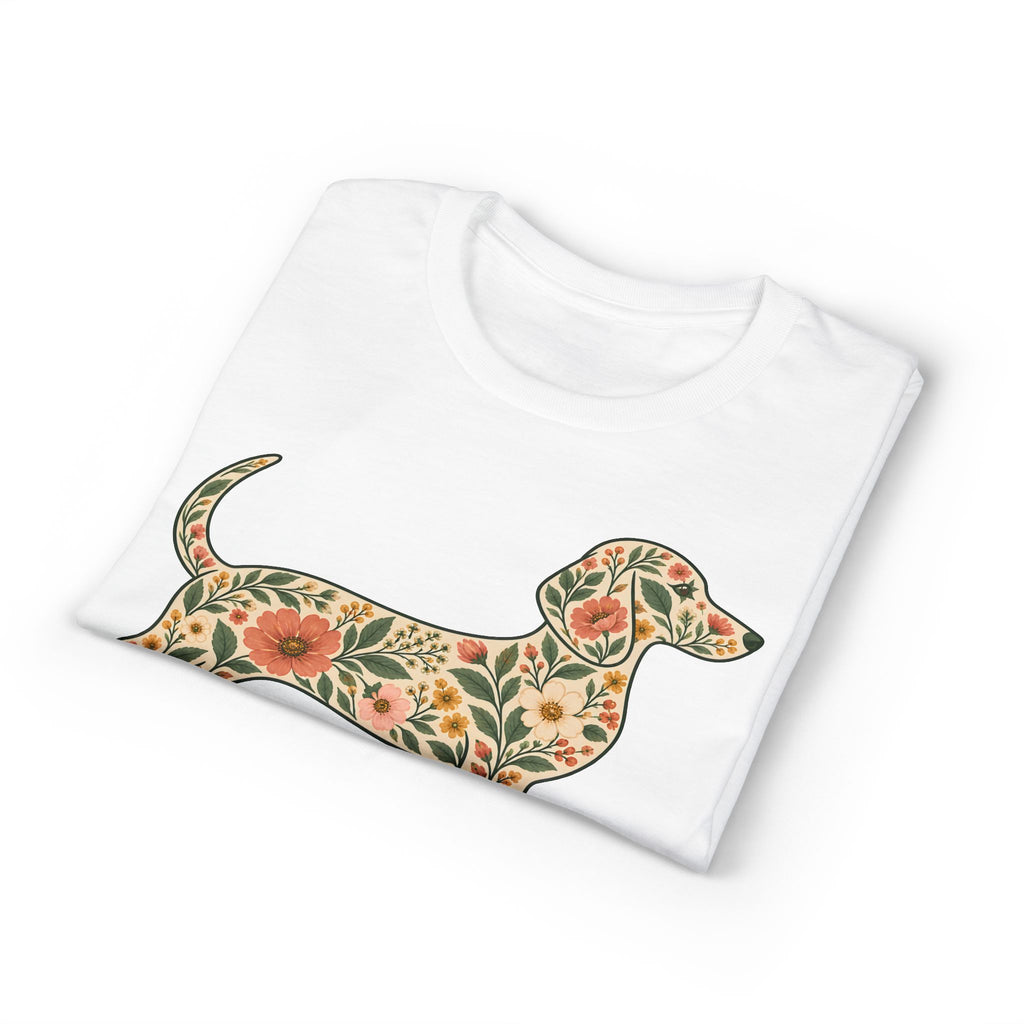 Floral Dachshund Silhouette Women's T-Shirt