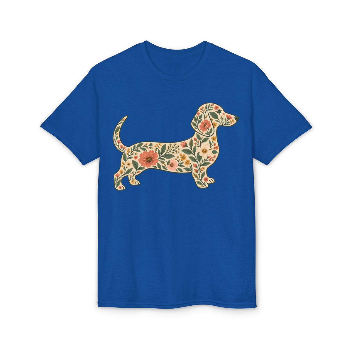 Floral Dachshund Silhouette Women's T-Shirt