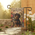 Welcome Short Hair Dachshund Garden Flag