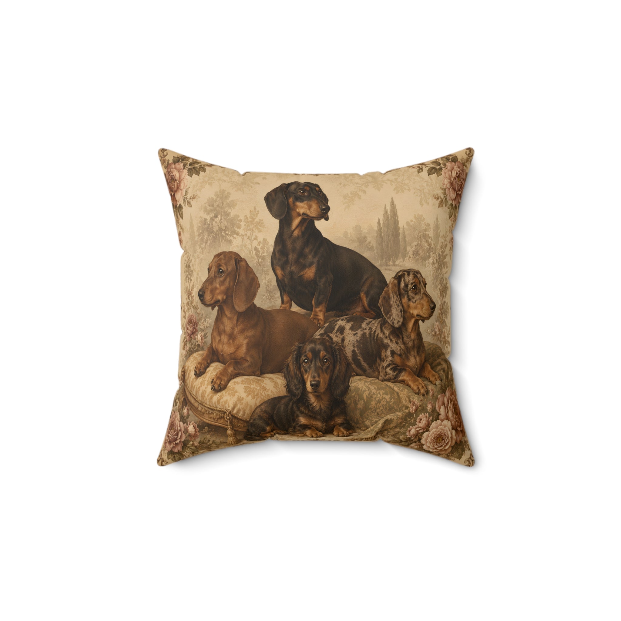 Antique Sausages Spun Polyester Square Decorative Pillow