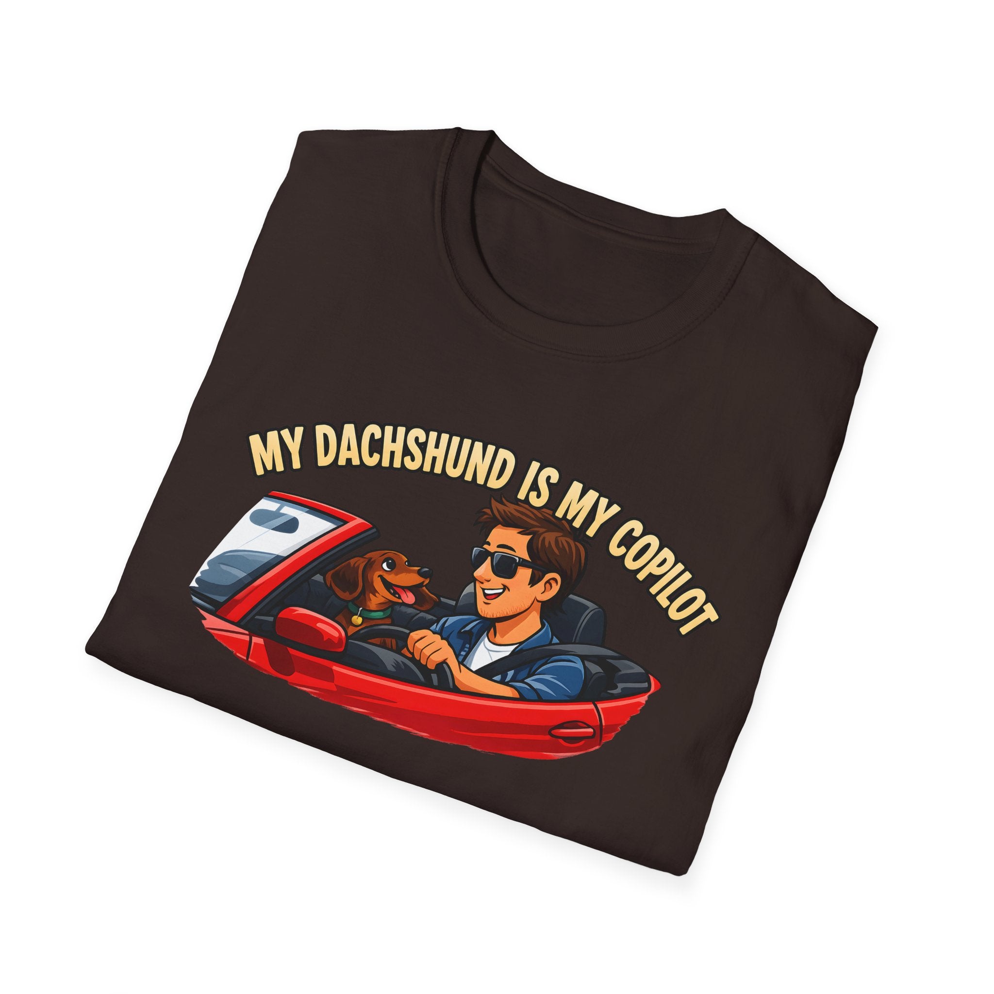 My Dachshund Is My Copilot Men's T-Shirt