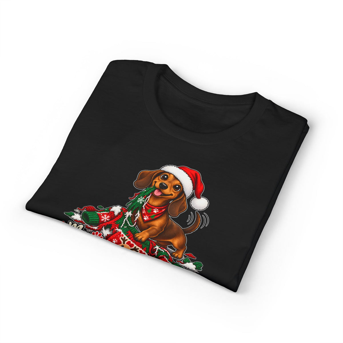 My Dachshund Destroyed My Ugly Christmas Sweater T-Shirt