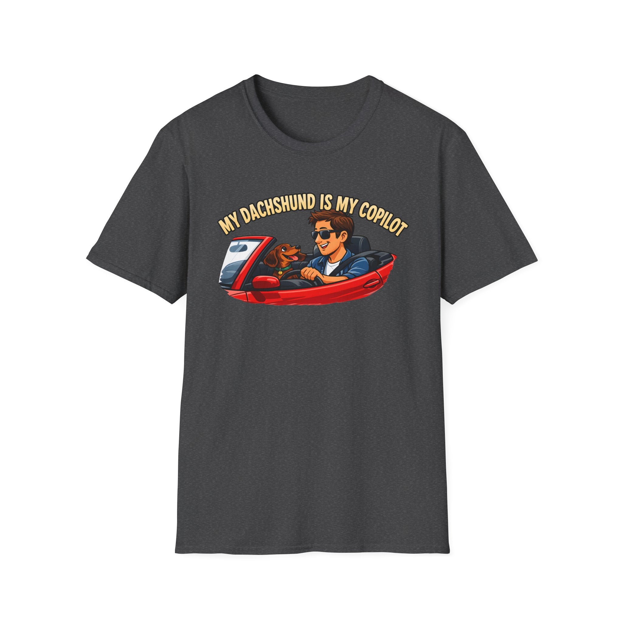 My Dachshund Is My Copilot Men's T-Shirt