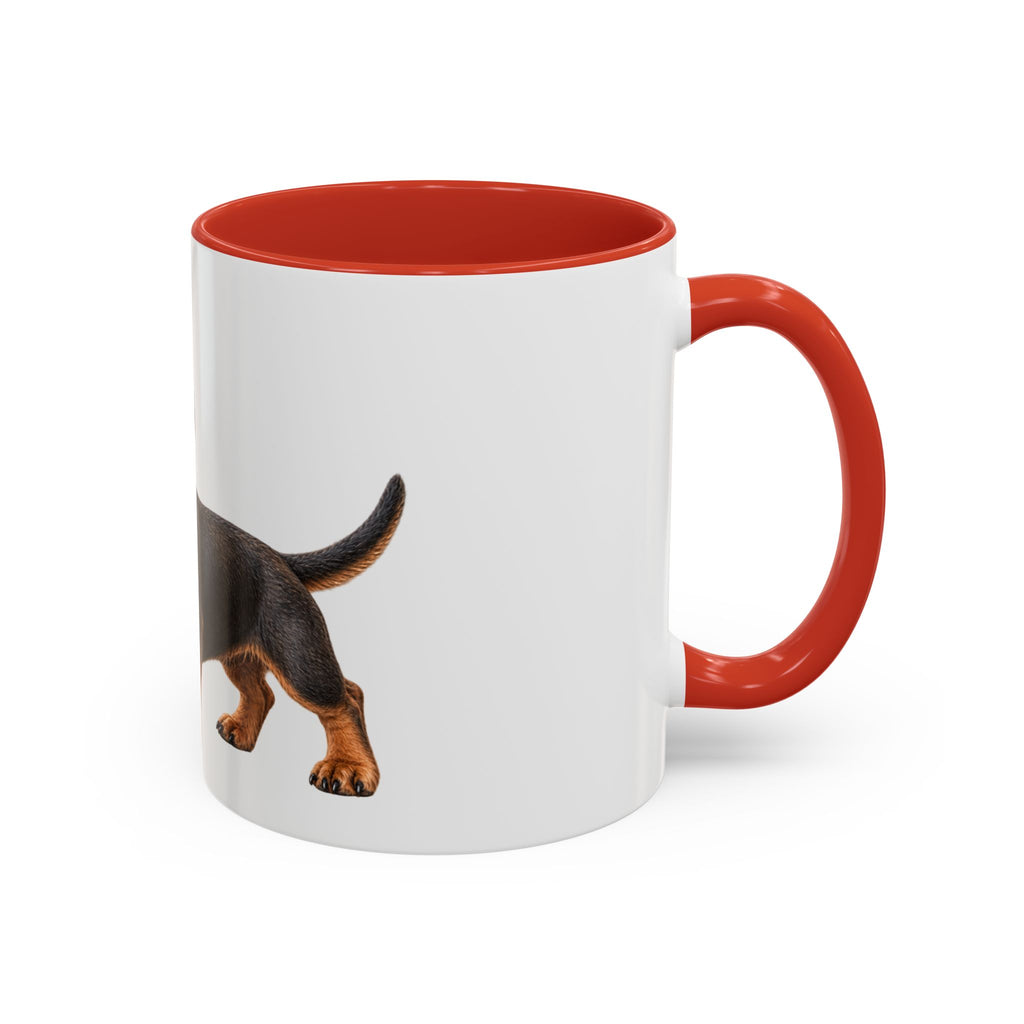 Short Hair Dachshund Santa Hat Accent Coffee Mug
