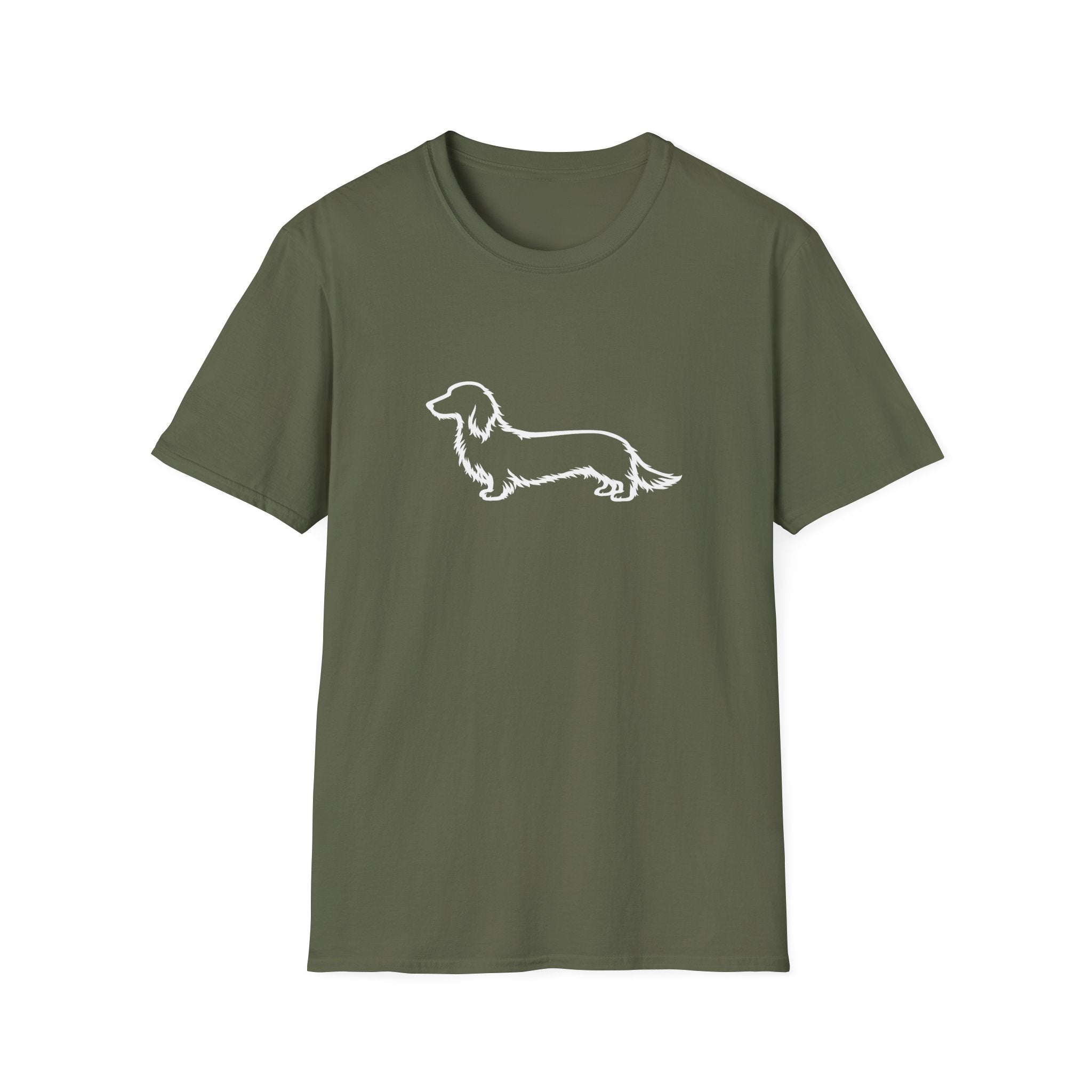 Long Hair Dachshund Silhouette T-Shirt